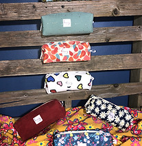 Collections de trousses école fait main en velours coton