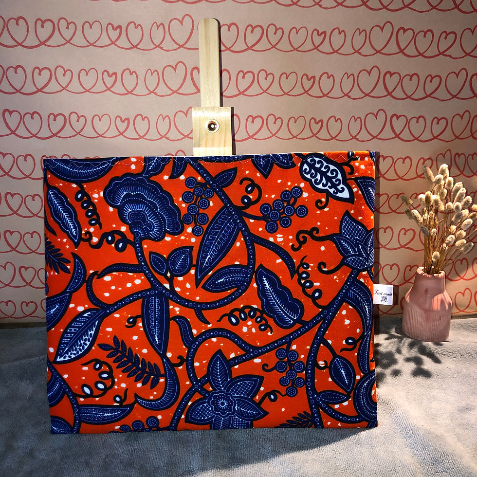 Miniature : Léa Etui wax orange bleu