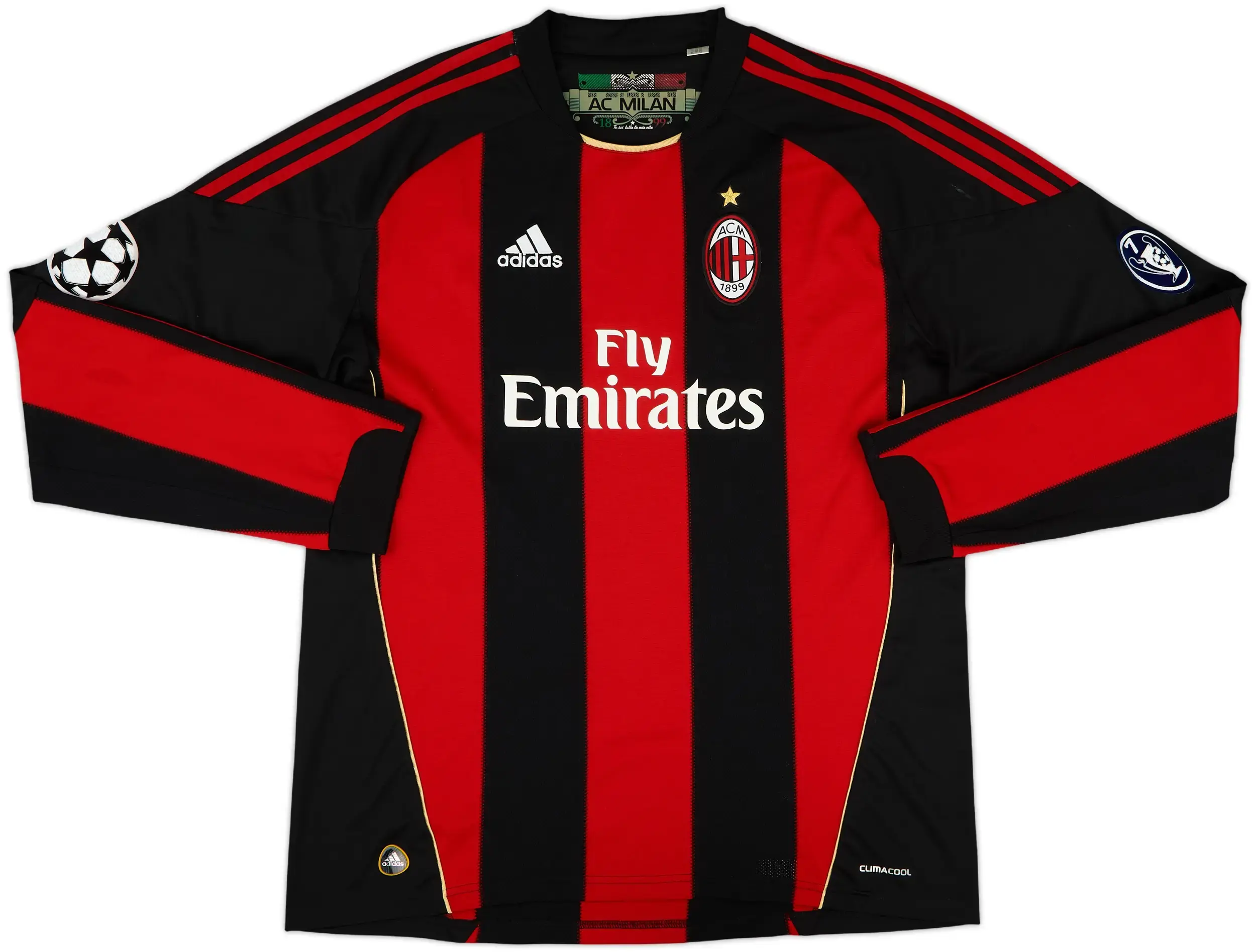 AC Milan 2010-11 Home Long Sleeve