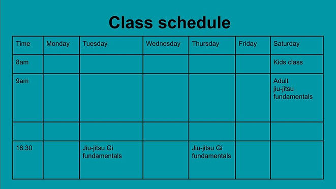Class schedule Boksburg .jpeg