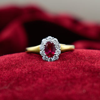 Two-Tone Ruby Ring