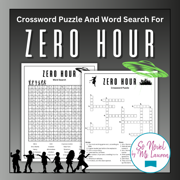 Product photo for Zero Hour Crossword Puzzle and Word Search. Click the photo to be taken to the puzzles.