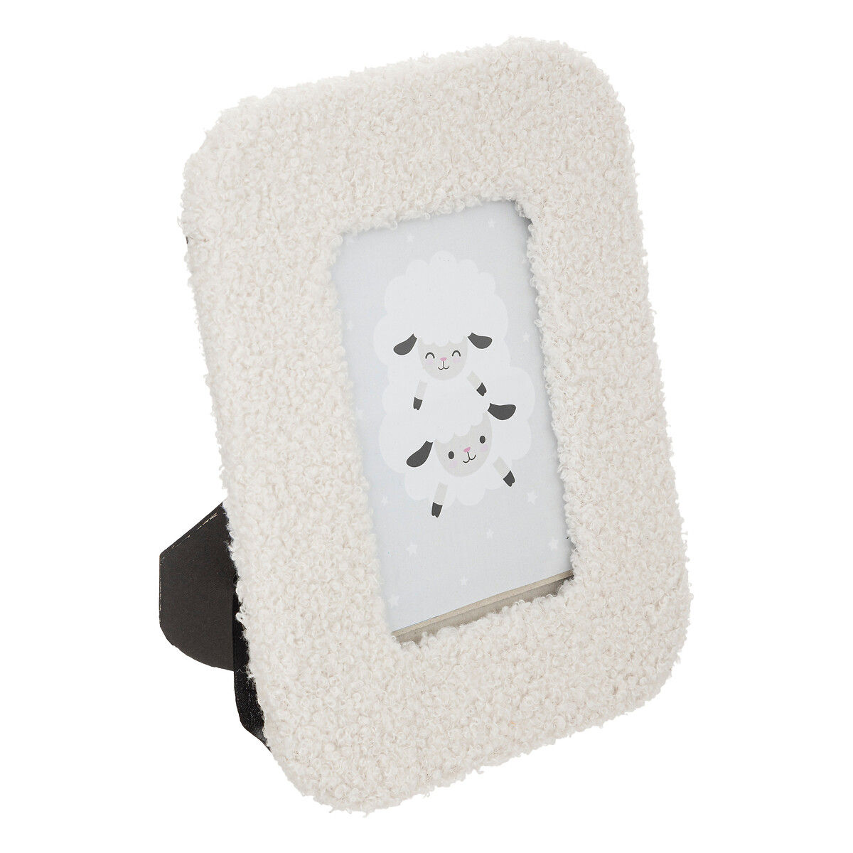 Moldura com pelo branca 10x15cm