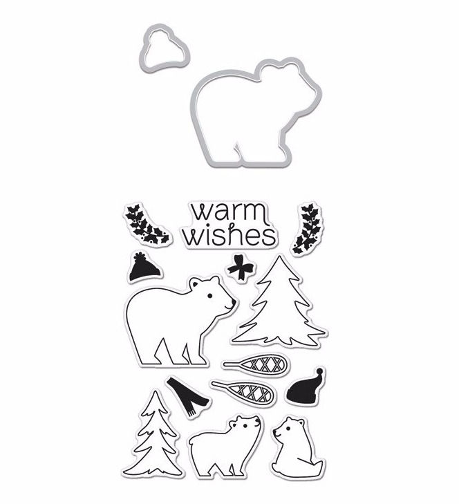 Winter Bear Stamp Die Combo
