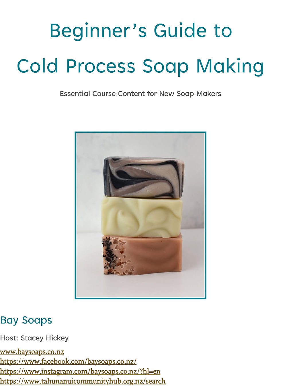 Beginners Cold Process Soap Making Course