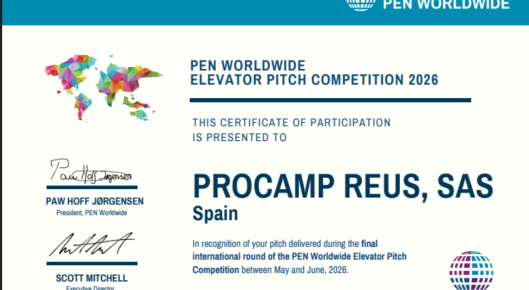 PROCAMP REUS SAS, única empresa espanyola, finalista al PEN Worldwide Elevator Pitch Competition 2026