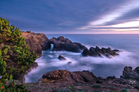 Indian sands natural rock arch PNW sunset taken by Oregon Coast photo workshop student Andrea W.