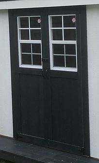 Double shed door with windows