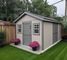 10x16 cottage style shed on concrete pad