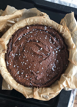 chocolate rye brownie, sea salt flakes, maldon sea salt