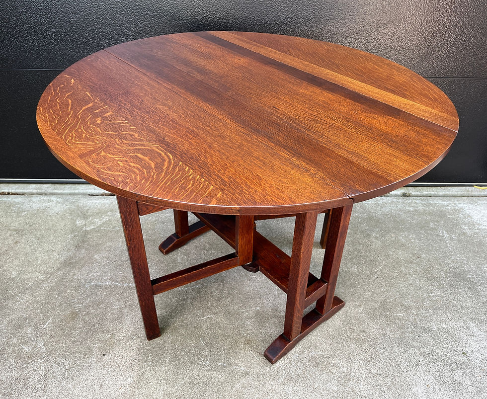 Thumbnail: L&JG Stickley Drop-leaf table, #553.  Handi-Craft