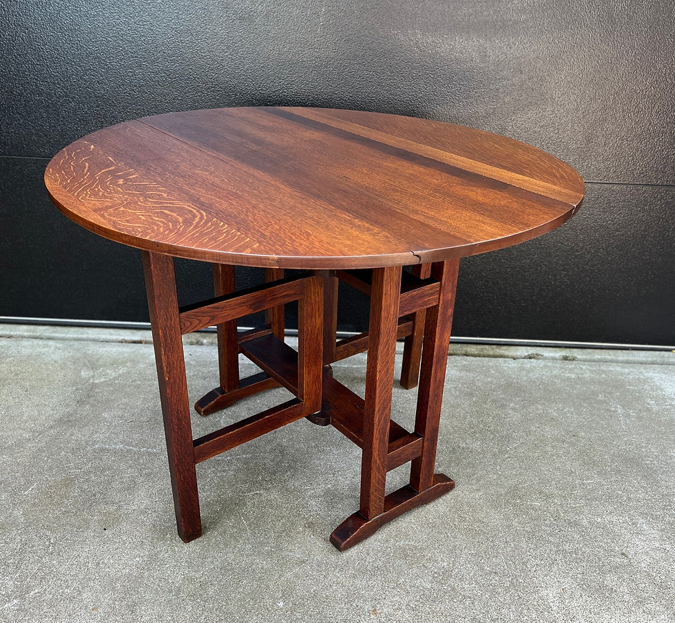 Thumbnail: L&JG Stickley Drop-leaf table, #553.  Handi-Craft