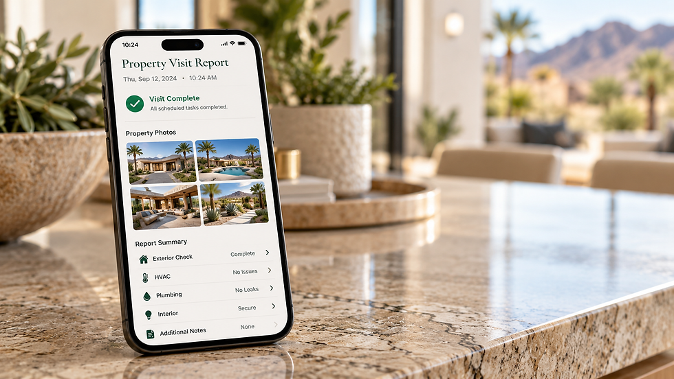 Coachella Valley Home Watch Services property visit report