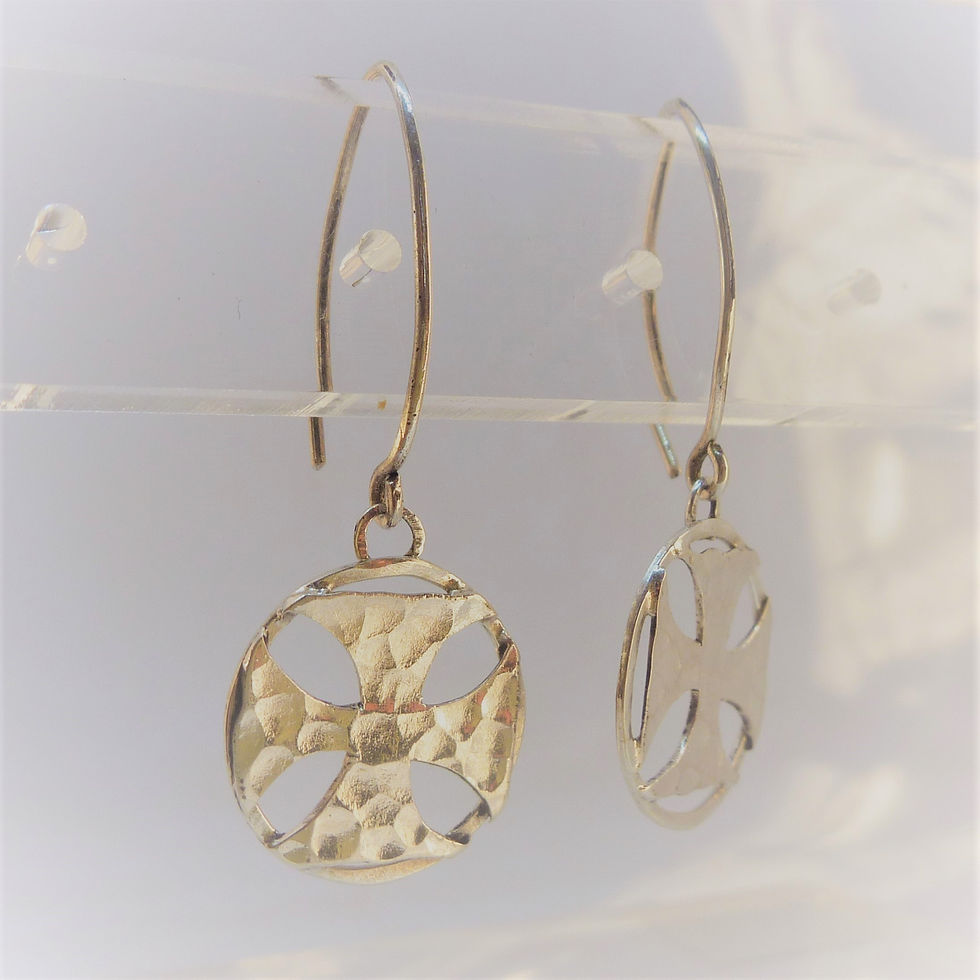 Boucles d'oreille Argent Martelé