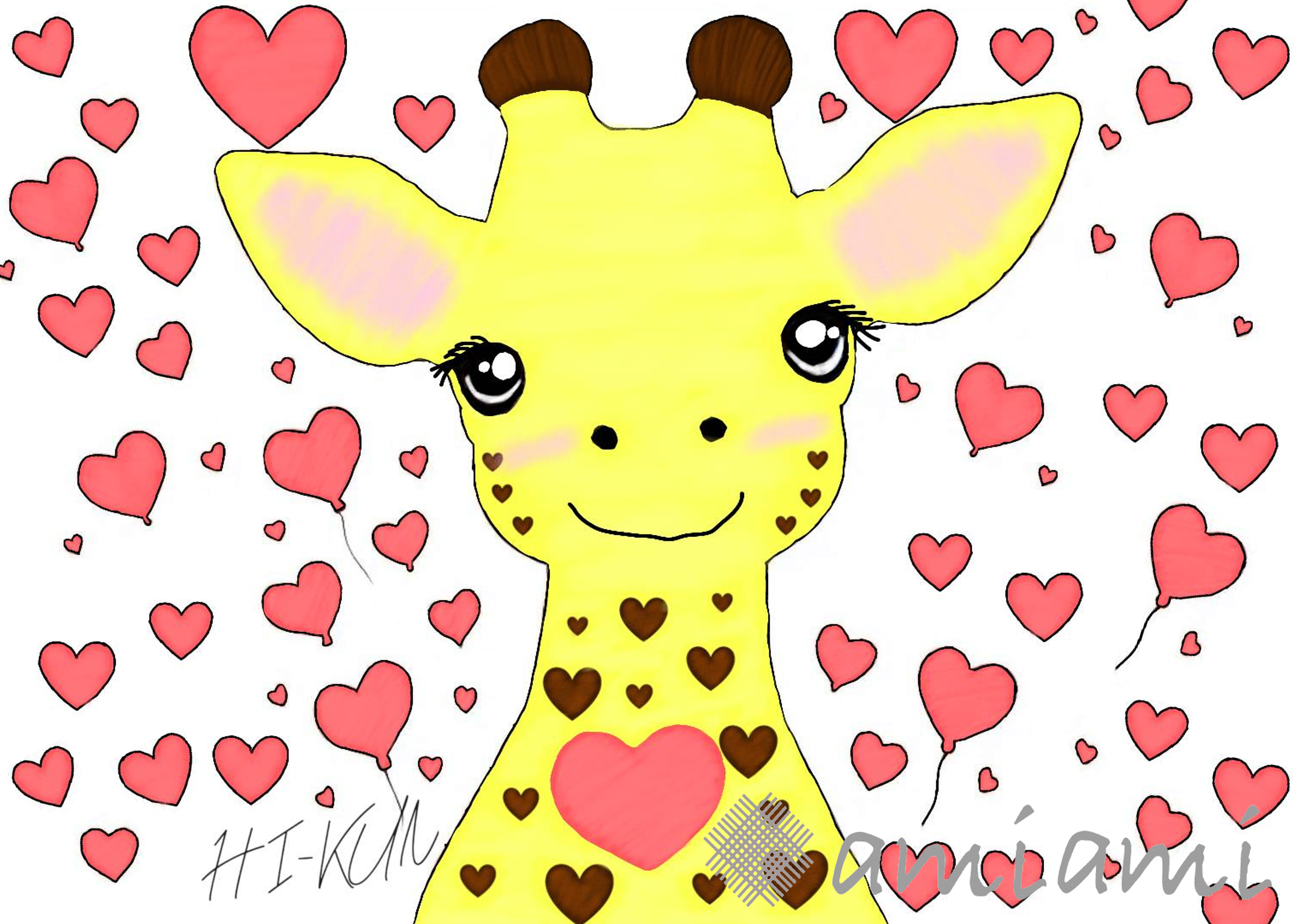 いのちのキリン (小キャンバス)