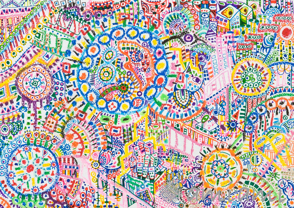 「花火町」 (小キャンバス)