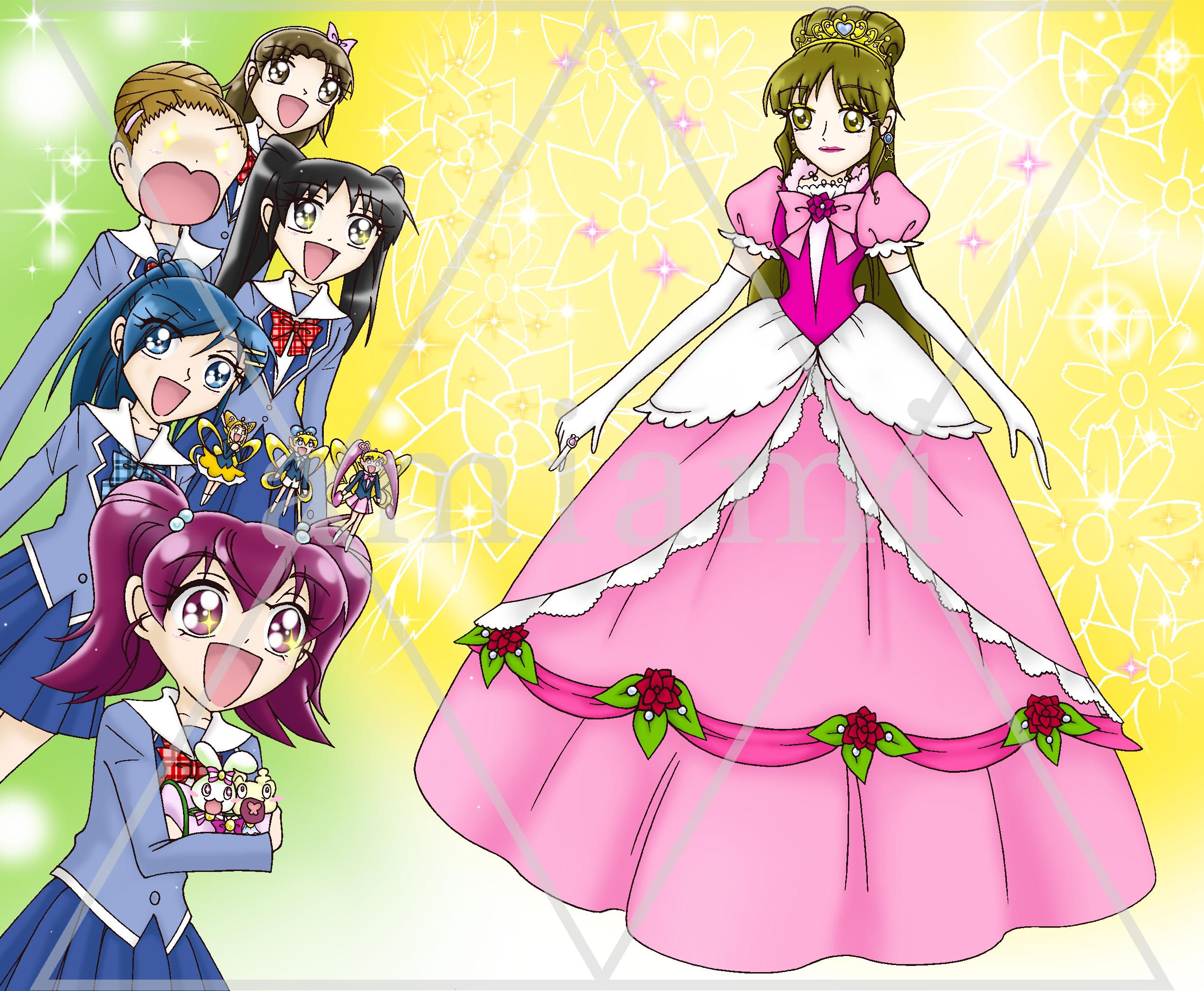 けせら　シンデレラのドレス　(小キャンバス)