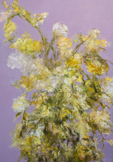 Floral conceptual painting, redemption collection.