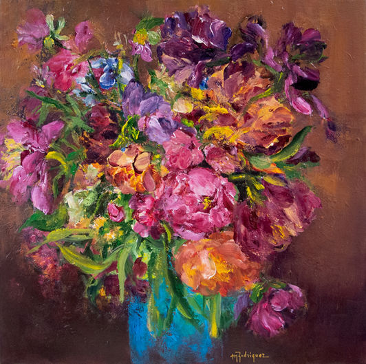 Private collection floral acrylic painting