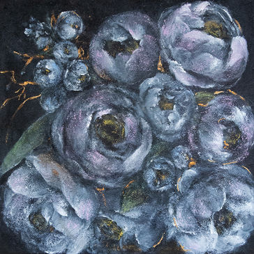 Penumbra collection, floral painting. 