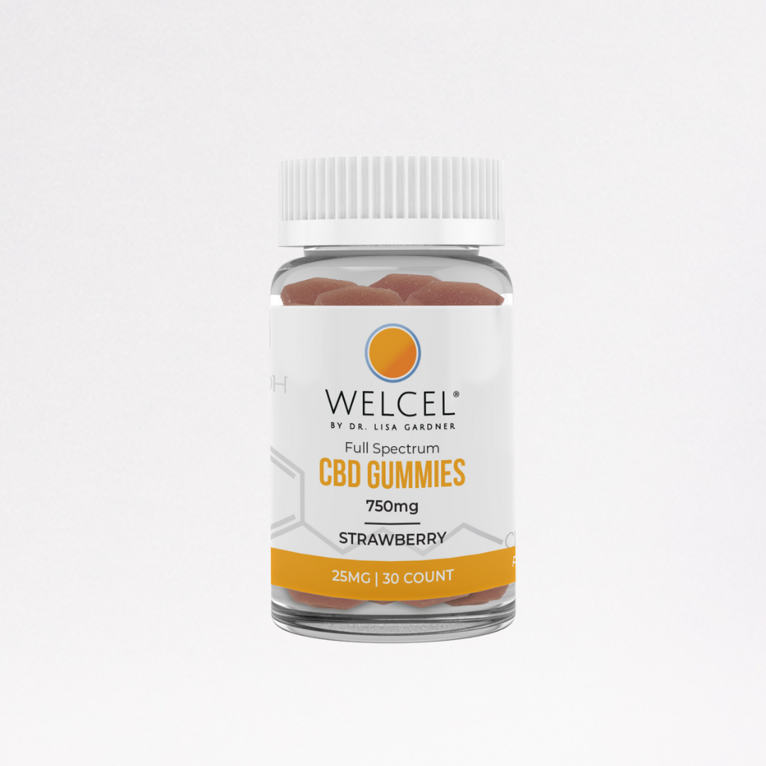 WelCel Full Spectrum CBD Gummies 750mg (30ct) - Strawberry