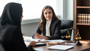 Attorney-Zayyad-Law-Pllc-Firm-Muslim-Female-Schedule-Meeting-With-Lawyer-in-The-Office-For