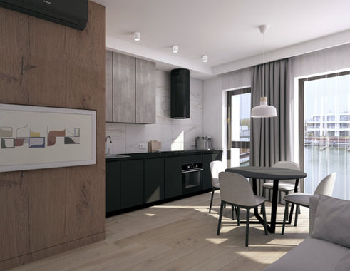 Apartament premium marina dwie łazienki dwie sypialnie wanna