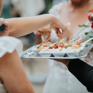 Toast et verrine au cocktail par le traiteur Denis Chanois
