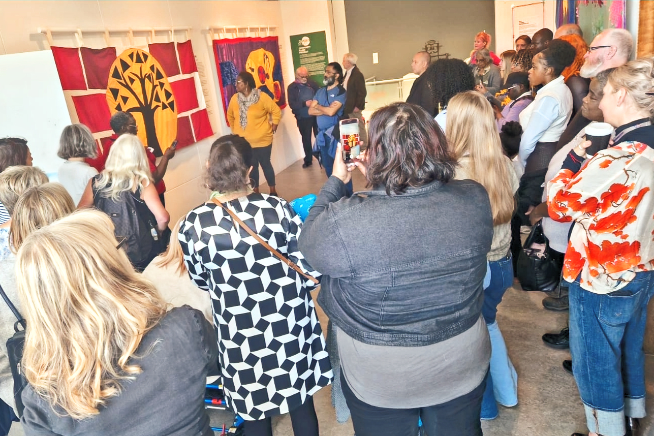 Divided Selves community flag exhibition at Herbert Art Gallery and Museum in Coventry.