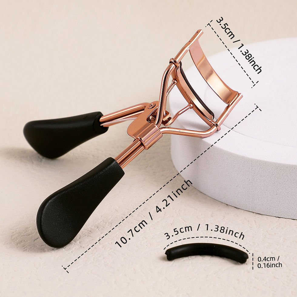Miniatura: Portable Eyelash Curler with 15 Silicone Pads and Stainless Steel Eyelash Curler