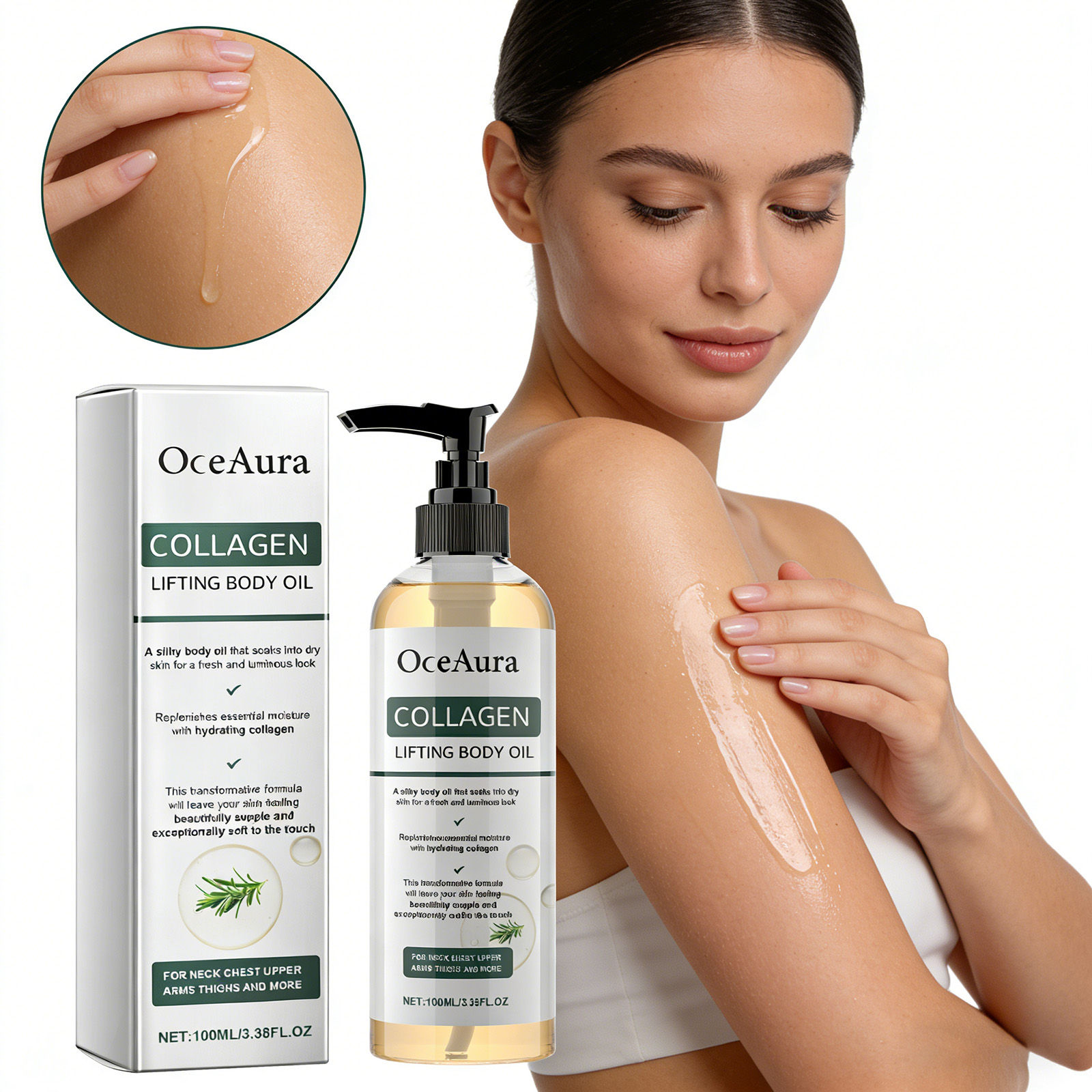 Collagen Firming Body Oil 100ml Enhance Skin Elasticity & Tighten Deep Hydration