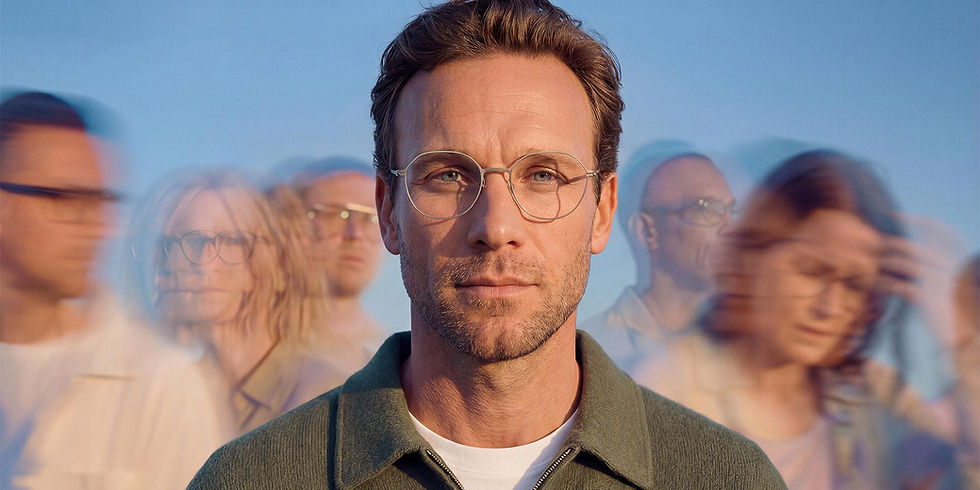 Man wearing ZEISS ClearMind Digital lenses for all day screen work, Optica Caballero Cypress, TX