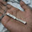 Thumbnail: 3D Cuboid Vertical Secret Bar Locket Pendant Necklace Engraving Name On Pendal