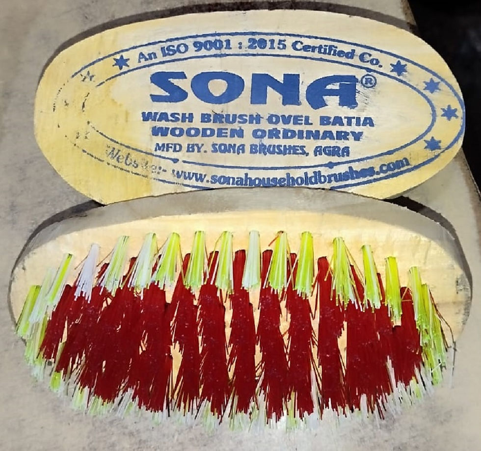 Thumbnail: Clothes cleaningwashing scrubbing brush (Wooden )Pack of 2