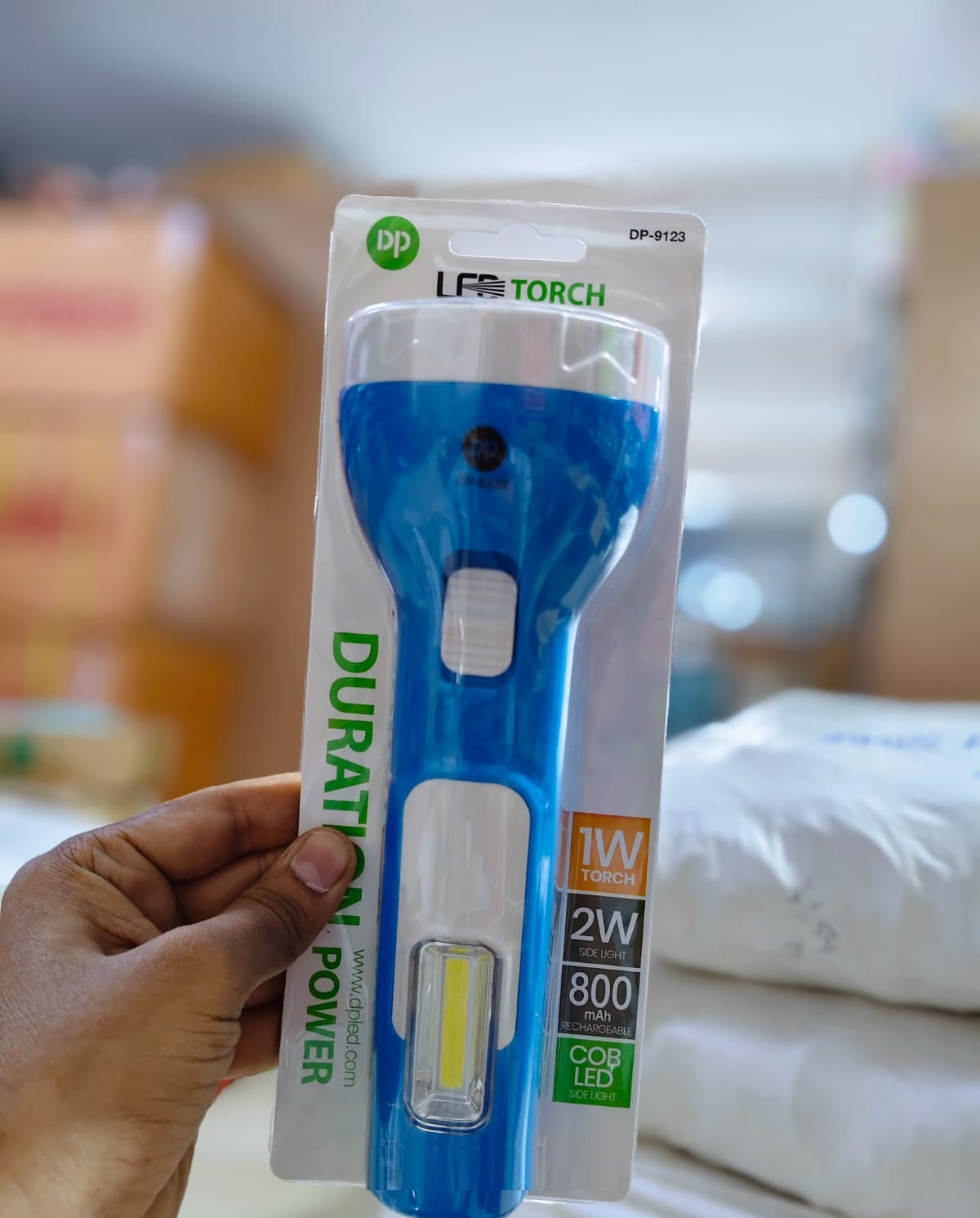 Dp 9123 (RECHARGEABLE LED TORCH) With Built-in Emergency light