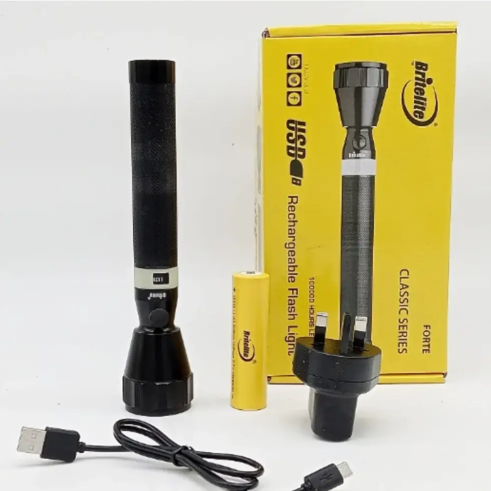 Thumbnail: Bright light classic series high beam rechargeable hand torch light