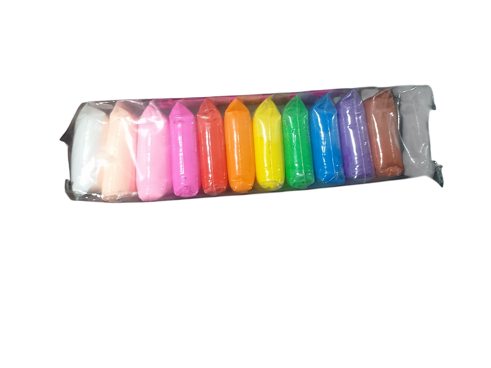 Thumbnail: 12 Color/Set Light Clay Air Dry Polymer Plasticine Modelling Clay Super Light