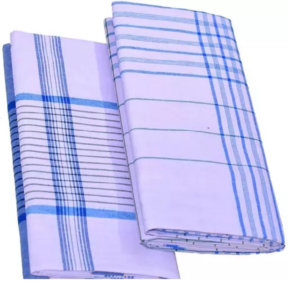 Dhotis for boys/size 2.10 mtr/lungies for men cotton combo Pack of 2