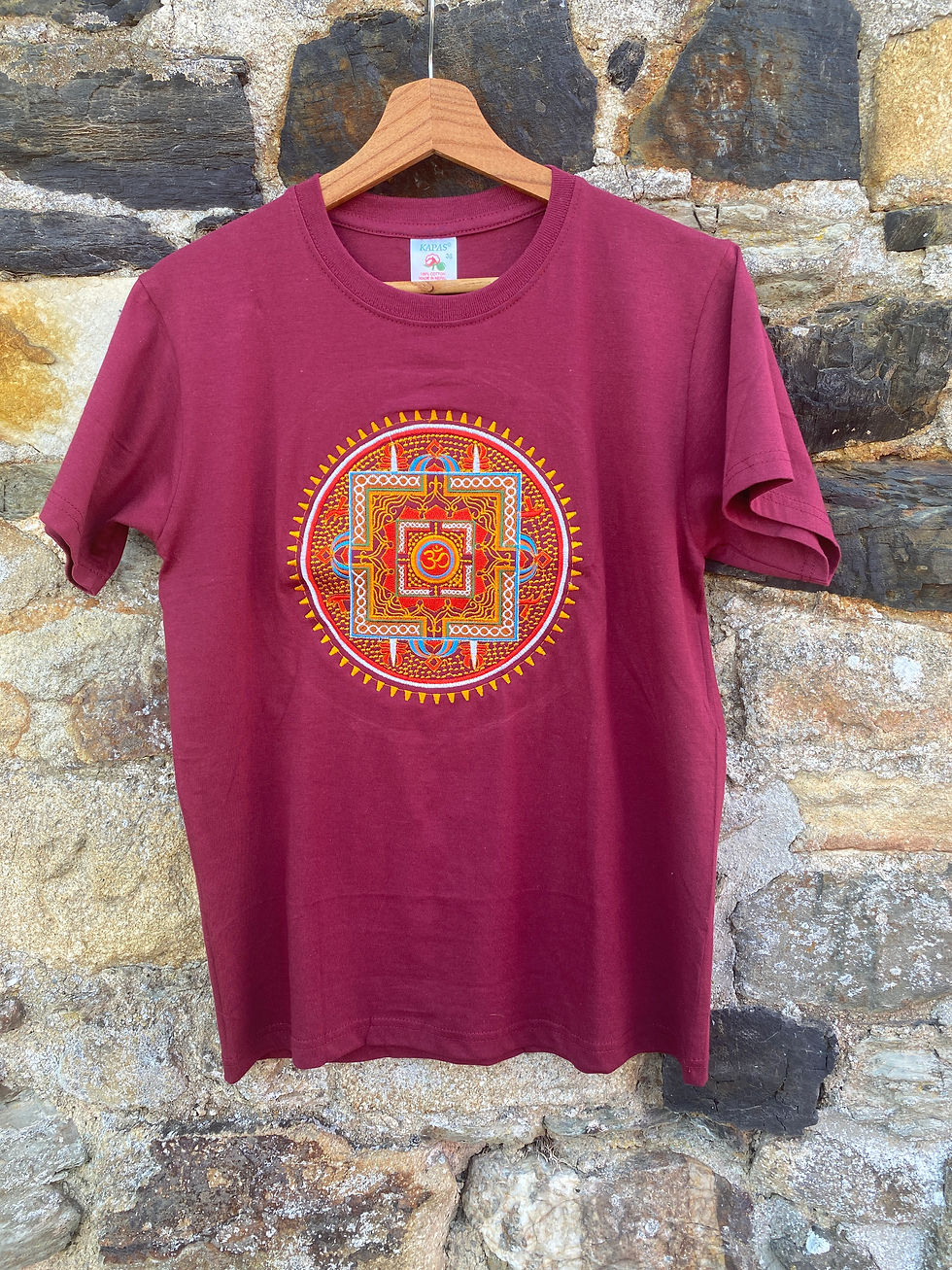 T-shirt coton bordeaux vue de face