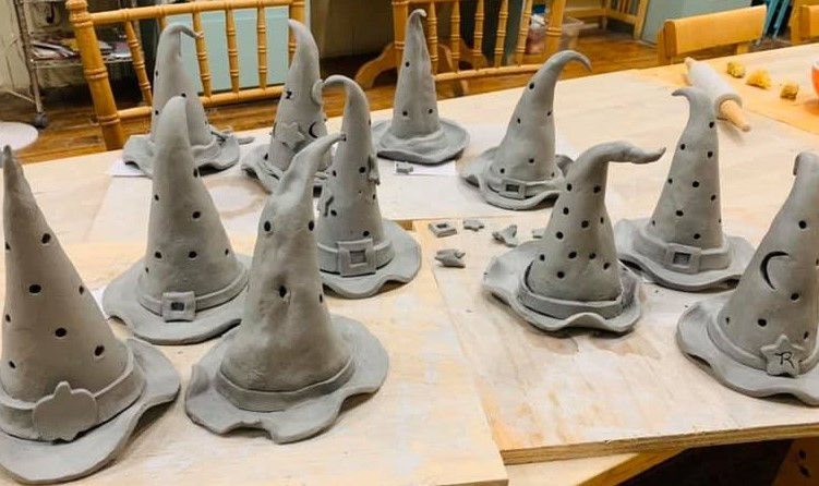 Clay Witch Hat Lanterns