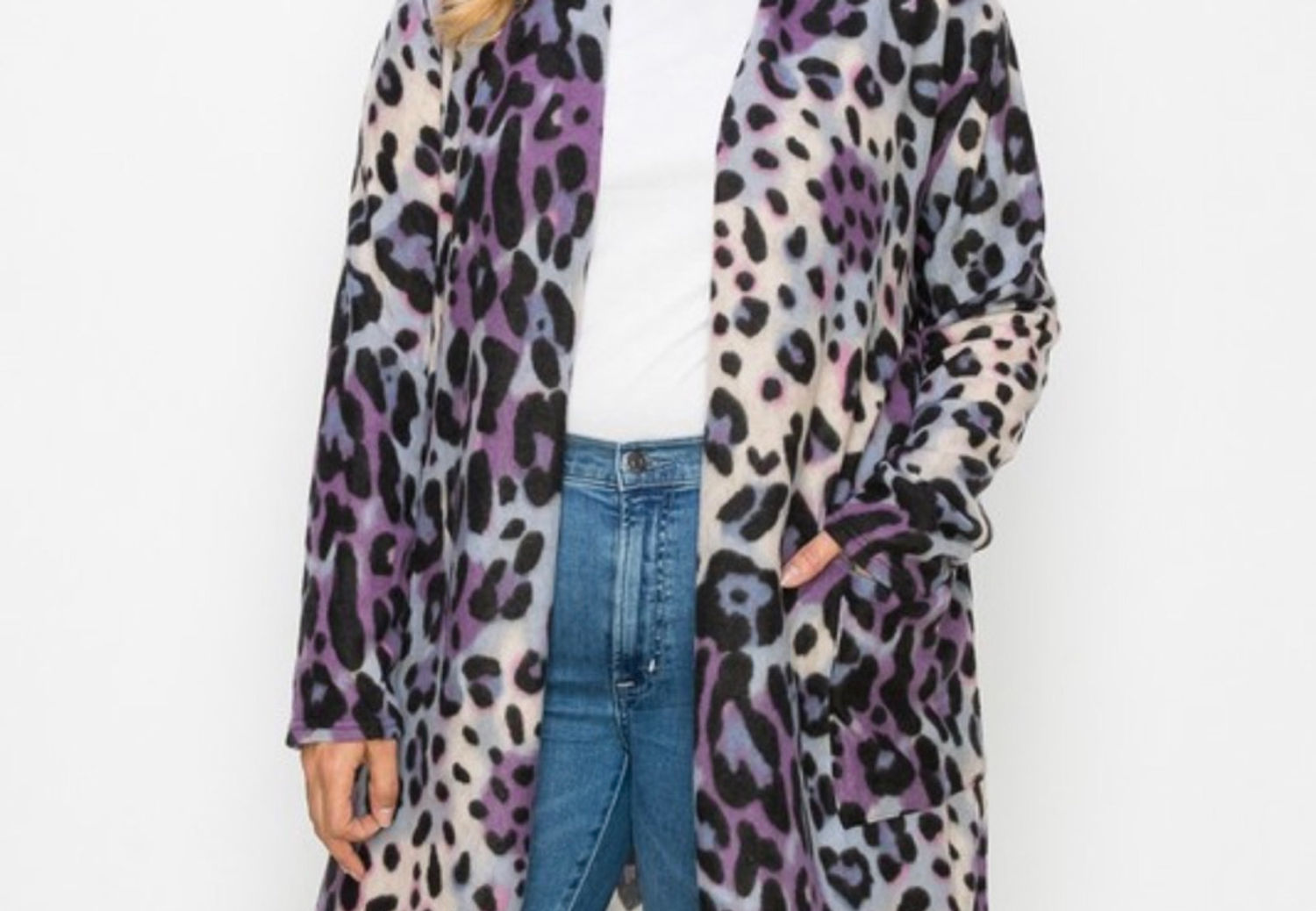 Purple Leopard Cardigan 