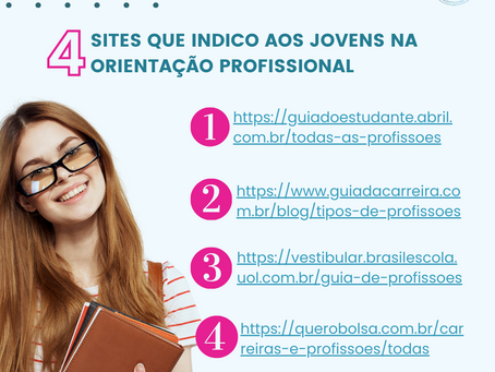 4 Sites que indico para os jovens na Orientação Profissional