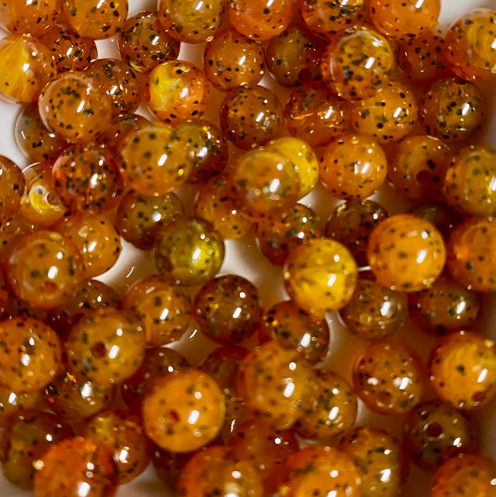 Natural Roe Black Flake Beads