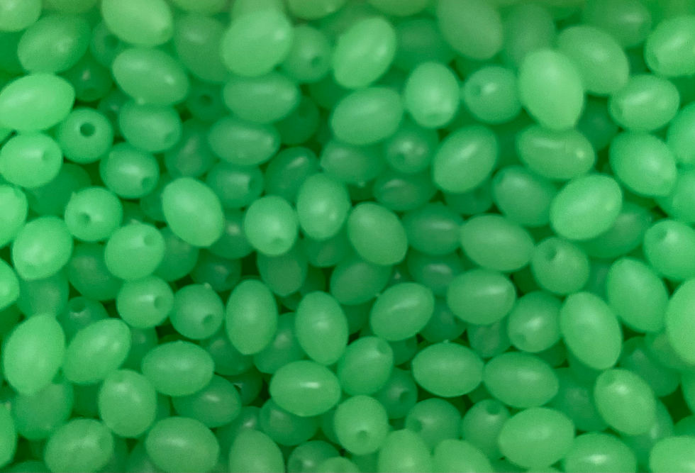 Thumbnail: Glow Green Rubber Beads 