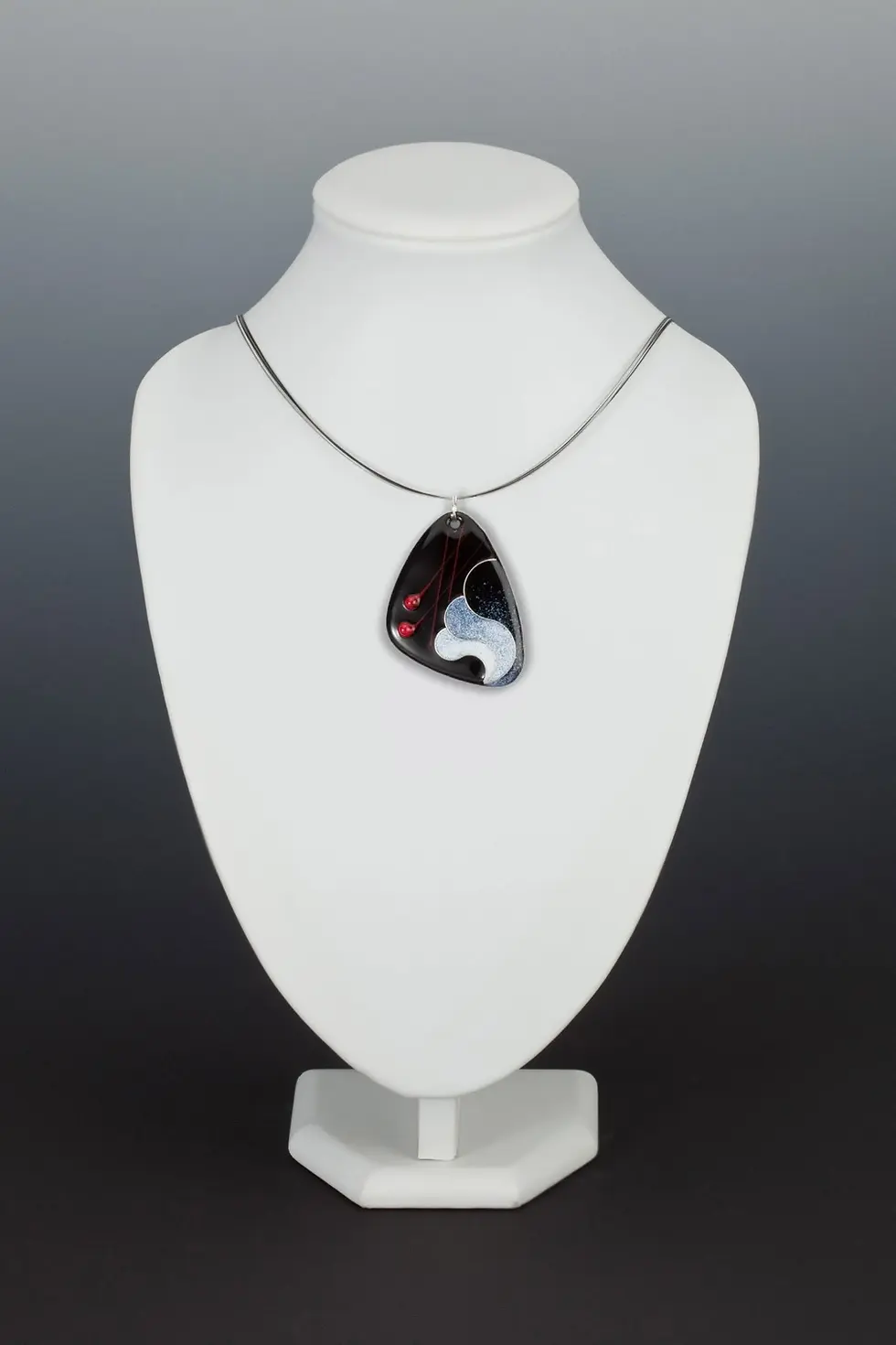 pendentif ASSYMA Maxi noir VAGUES