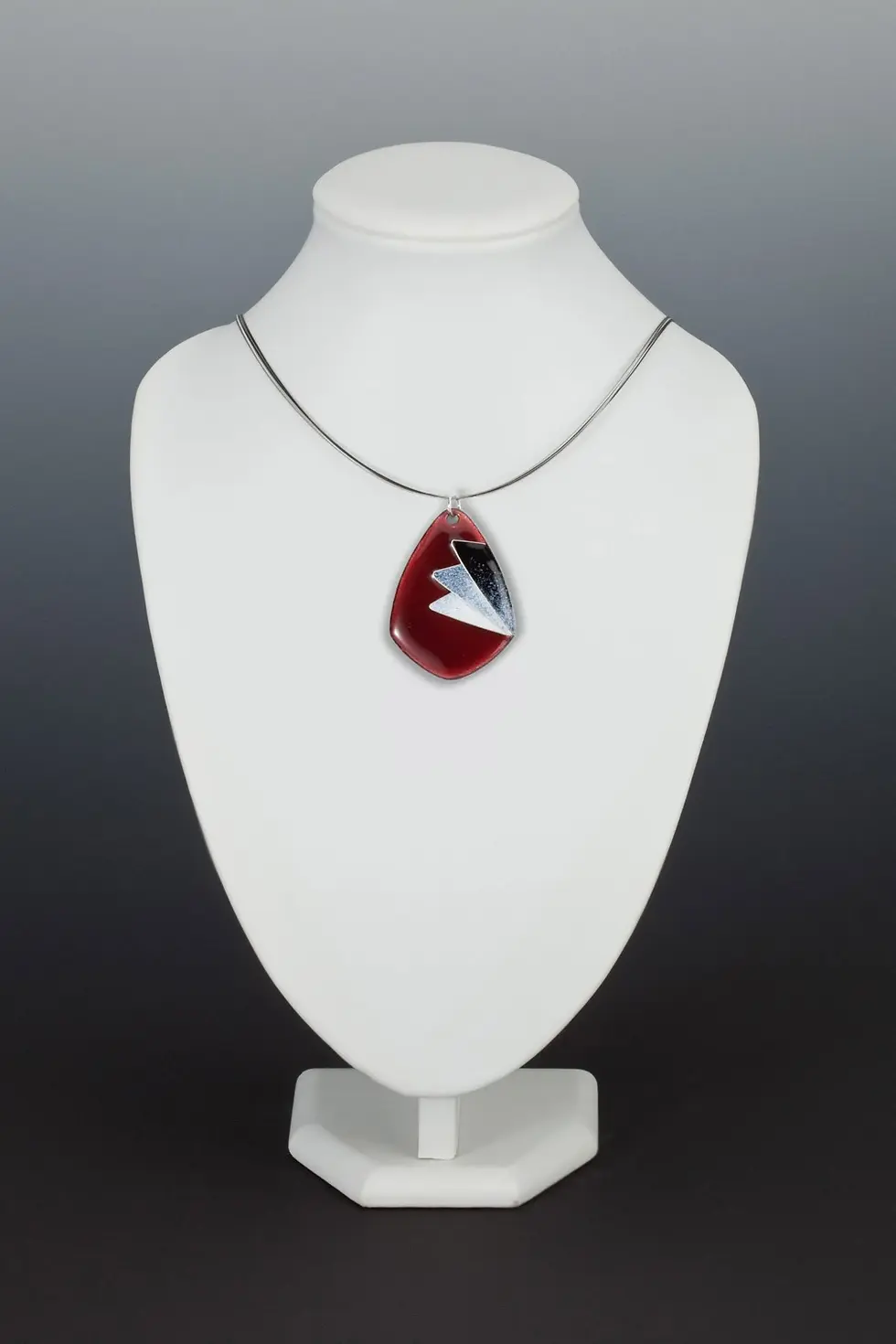 pendentif ECUSSON Medium bordeaux PLUMES