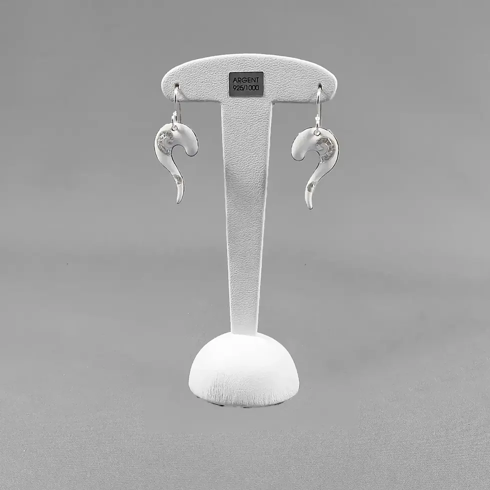 Boucles d’oreilles ENIGME blanc « ARABESQUES»