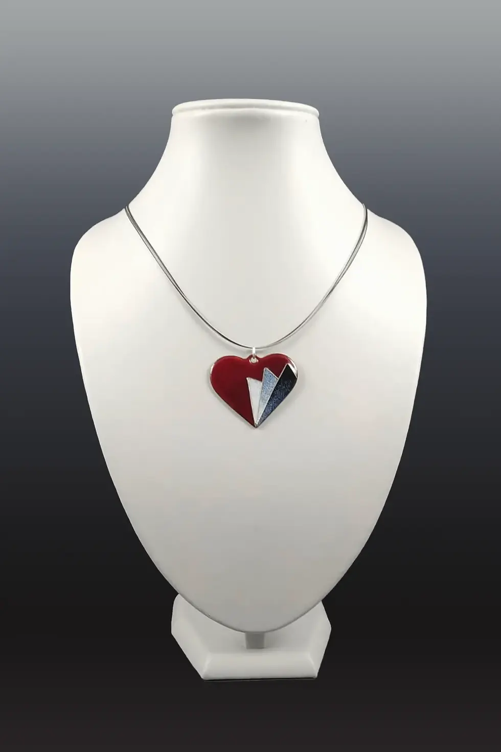 pendentif COEUR Maxi bordeaux PLUMES