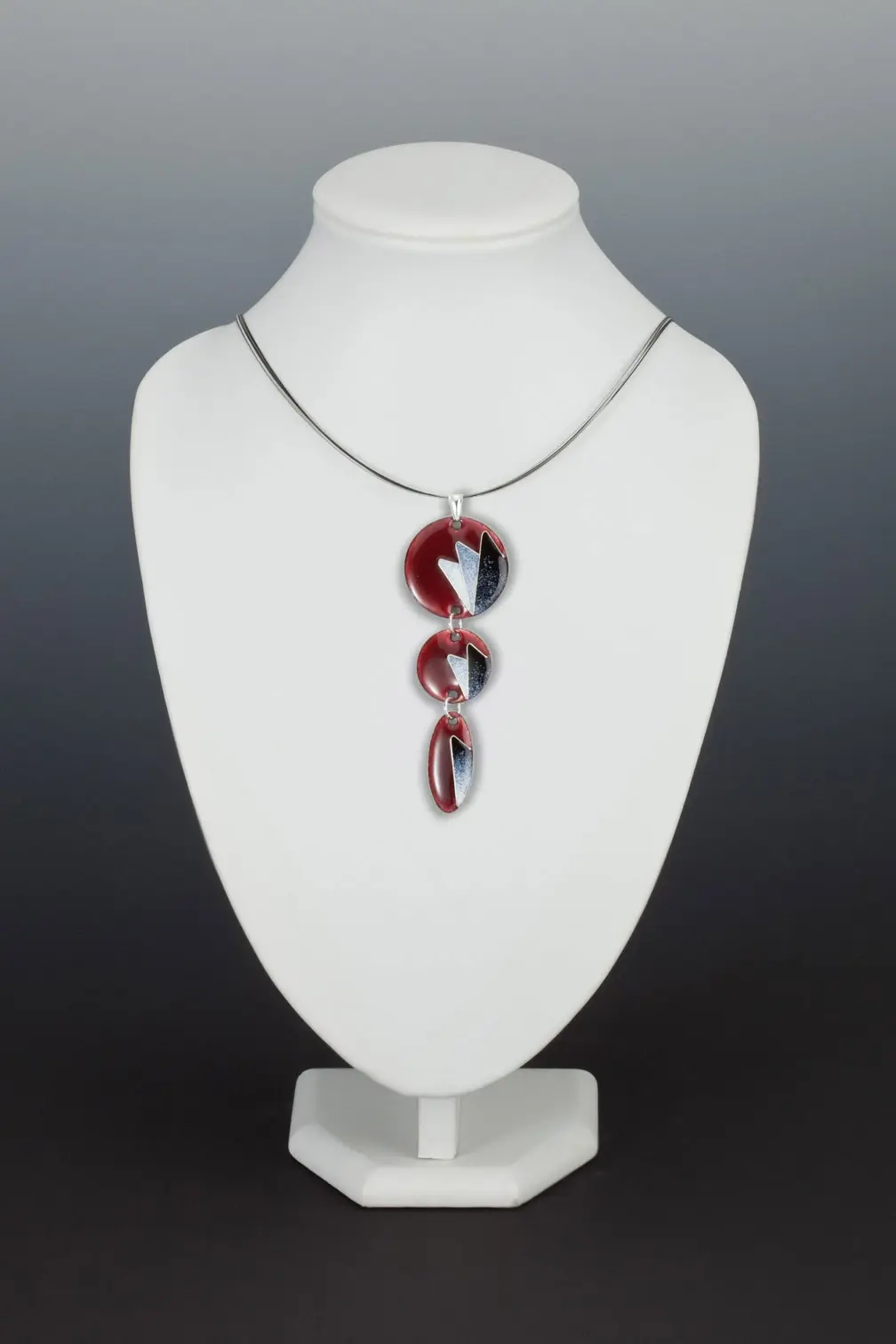 pendentif COMETE Goutte bordeaux PLUMES