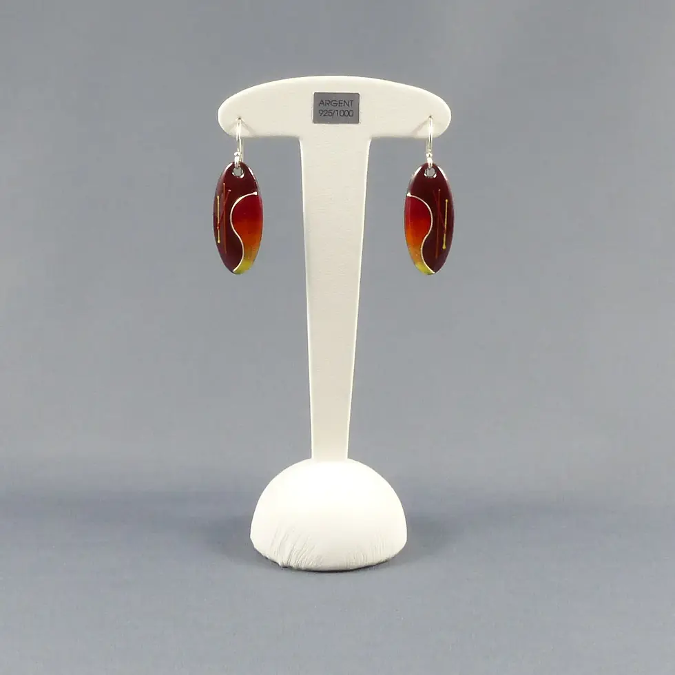 Boucles d’oreilles MINI SURF chocolat « VAGUES»